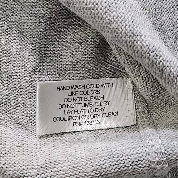 Lisa Todd Sweater Women 2X Gray Roll Neck Cuff Cotton Linen Blend Preppy Boho LS - Picture 14 of 16